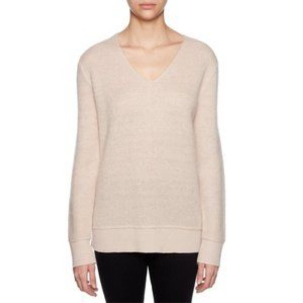 Magaschoni Mohair Blend V Neck sweater Blush Small